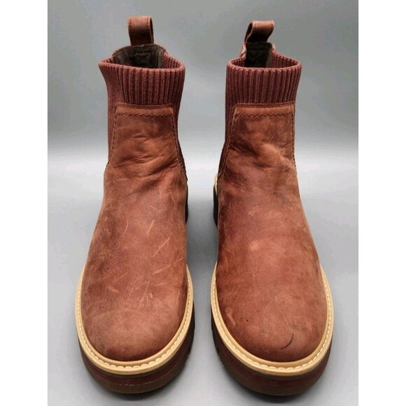 Timberland Cervinia Valley Chelsea Brown Size 7.5 Boots See Photos - Picture 15 of 16